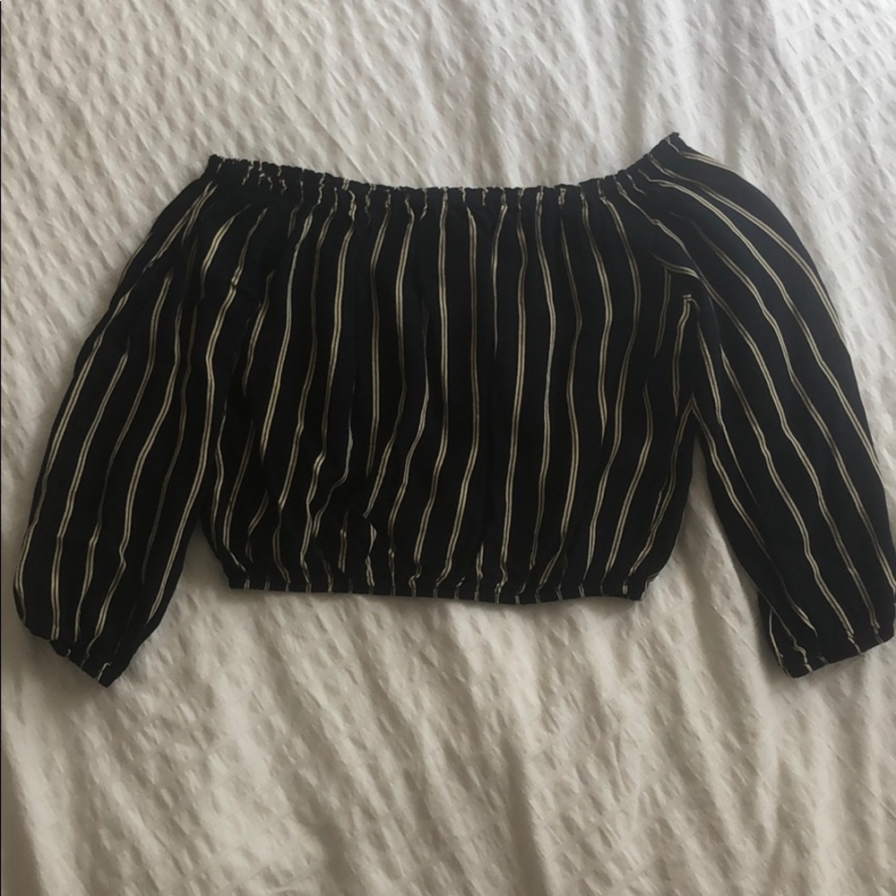 Brandy Melville off the shoulder striped top